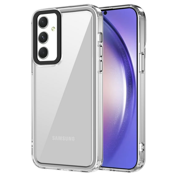 Dteck Case for Samsung Galaxy A54 5G, Non-Yellowing Shockproof Bumper Protective Phone Cover, Anti-Scratch Hard PC Back Cover for Samsung Galaxy A54 5G 6.4 Inch,Clear