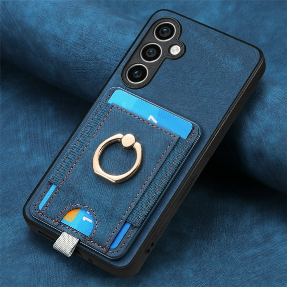 Dteck Case for Samsung Galaxy A54 5G with Stand,2 in 1 Detachable Magnetic Leather Card Slot Wallet Case Ring Holder Kickstand Protective Shockproof Back Cover for Galaxy A54 5G,Blue