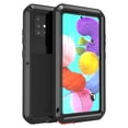 thumbnail image 1 of Dteck Case For Samsung Galaxy A71 4G (6.7 inch),Shockproof Armor Rugged Rubber Metal Aluminum Tempered Glass Screen Protective Hybrid Back Phone Case Cover ,Black, 1 of 5