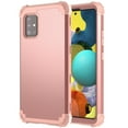 thumbnail image 1 of Dteck Case for Samsung Galaxy A71 5G (6.7-inch),Shockproof Rubber 3-Layer Protection Hybrid Hard Back Phone Case Cover without Screen Protector,Rosegold, 1 of 6