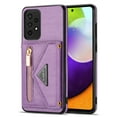 thumbnail image 1 of Dteck Case For Samsung Galaxy A72 6.7-inch,Luxury Leather Zipper Card Holder Wallet Cross Body Bag Back Galaxy A72 Case Hybrid Rubber Kickstand Cover with Shoulder Strap,Purple, 1 of 8