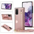 thumbnail image 1 of Dteck Case For Samsung Galaxy Note 20(6.7 inches),Luxury PU Leather Adjustable Strap Shockproof Rubber Protective Back Phone Kickstand Cover Note 20 (5G) Case,Rosegold, 1 of 6