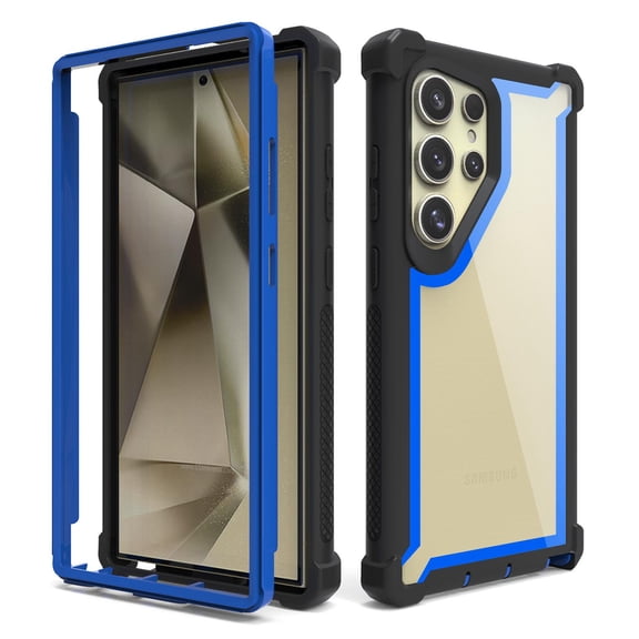 Dteck Case for Samsung Galaxy Note 20 Ultra,Shockproof Dual-Layer Protection Silicone+PC Case Heavy Duty Rugged Crystal Clear Back Cover for Samsung Galaxy Note 20 Ultra,Blue