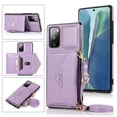 thumbnail image 1 of Dteck Case for Samsung Galaxy S20 FE 6.5-inch,Luxury Leather Wallet Case Magnetic Flip Card Holder Slots Back Protective Kickstand S20 FE 5G Phone Cover with Shoulder Strap (about 1.4m),Lightpurple, 1 of 5