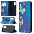 thumbnail image 1 of Dteck Case for Samsung Galaxy S20 FE 6.5-inch,Patterned Flip PU Leather Wallet Case Magnetic 3 Card Holder Slots Cash Pocket Protective Kickstand S20 FE 5G Shell Cover,Gold/Blue Butterfly, 1 of 7