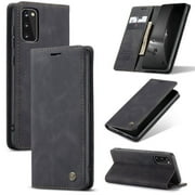Dteck Case for Samsung Galaxy S20 FE (6.5 inches),Retro Style Wallet Phone Case Stand Credit Card Slot Premium Protective PU Leather Flip Magnetic Galaxy S20 FE 5G Cover,Black
