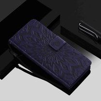 Dteck Case For Samsung Galaxy S20 Ultra （6.9 inch）, Wallet Case Floral Sun Flower Embossed PU Leather Magnetic Flip Cover Card Holders Shockproof Protective Cover, Purple