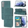 thumbnail image 1 of Dteck Case for Samsung Galaxy S21+ 5G 6.7 inch, Premium PU Leather Card Slots Wallet Cover with Wrist Strap,Magnetic Closure Flip Holder Protective Phone Case,Darkgreen, 1 of 10