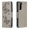 thumbnail image 1 of Dteck Case For Samsung Galaxy S21 6.2 inch Premium PU Leather Flip Wallet Case Embossed Full Body Protection Flip Stand Card Holder Magnetic Cover , gray, 1 of 5