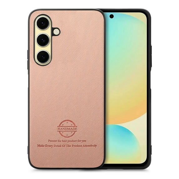 Dteck Case for Samsung Galaxy S21,Slim Premium Canvas Grain PU Leather,Soft TPU Bumper,Non-Slip Anti-Scratch Shock-Absorbent,Protective Phone Cover for Samsung Galaxy S21,Pink