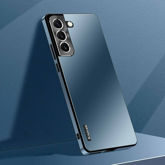 Dteck Case for Samsung Galaxy S22,Shockproof Metal Aluminum Camera Cover Anti-scratch Slim Lightweight Hybrid Luxury Case For Samsung Galaxy S22,Darkblue