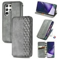 thumbnail image 1 of Dteck Case For Samsung Galaxy S22 Ultra 2022,Luxury Leather Wallet [RFID Blocking] Card Holder Slim Flip Folio Cover Protective Shockproof Kickstand Phone Case,Gray, 1 of 9