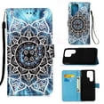 thumbnail image 1 of Dteck Case for Samsung Galaxy S22 Ultra,Magnetic PU Leather Patterned Flip Kickstand Case With Wrist Strap Built-in Card Slots Cover for Galaxy S22 Ultra 5G,Black Flower, 1 of 6