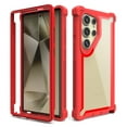 thumbnail image 1 of Dteck Case for Samsung Galaxy S22 Ultra,Shockproof Dual-Layer Protection Silicone+PC Case Heavy Duty Rugged Crystal Clear Back Cover for Samsung Galaxy S22 Ultra,Red, 1 of 2