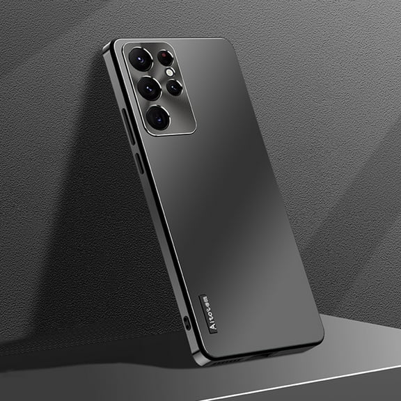 Dteck Case for Samsung Galaxy S22 Ultra,Shockproof Metal Aluminum Camera Cover Anti-scratch Slim Lightweight Hybrid Luxury Case for Samsung Galaxy S22 Ultra 5G,Black