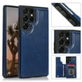 thumbnail image 1 of Dteck Case for Samsung Galaxy S22 Ultra,Shockproof PU Leather Wallet Case Card Holder Kickstand Flip Magnetic Hybrid Rubber Back Phone Cover for Galaxy S22 Ultra 5G,Darkblue, 1 of 9