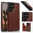 thumbnail image 1 of Dteck Case for Samsung Galaxy S22 Ultra,Shockproof PU Leather Wallet Case Card Holder Kickstand Flip Magnetic Hybrid Rubber Back Phone Cover for Galaxy S22 Ultra 5G,Brown, 1 of 9