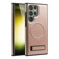 thumbnail image 1 of Dteck Case for Samsung Galaxy S23 Plus,Magnetic Leather Case Built-in Invisible Stand Shockproof Rubber Kickstand Compatible with Mag Safe Cover for Galaxy S23+,Rosegold, 1 of 7