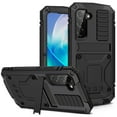 thumbnail image 1 of Dteck Case for Samsung Galaxy S23 Plus,Metal Case with Tempered Screen Protector Military Rugged Heavy Duty Silicone Shockproof Full Body Tough Cover for Galaxy S23+,Black, 1 of 8