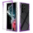 thumbnail image 1 of Dteck Case for Samsung Galaxy S23 Ultra,Shockproof Rubber Gradient Case Hyrbid PC Bumper Transparent Flexible TPU Back Protective Cover for Galaxy S23 Ultra,Purple, 1 of 6