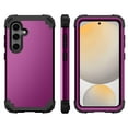 thumbnail image 1 of Dteck Case for Samsung Galaxy S24 FE,Three Layer Heavy Duty Shockproof Hybrid Hard Plastic Bumper Soft Silicone Rubber Drop Protective Cover Case for Galaxy S24 FE,Purple, 1 of 5