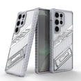 thumbnail image 1 of Dteck Case for Samsung Galaxy S24 Plus with Built-in Invisible Bracket, Shockproof Anti-Fall Hybrid Non-Slip PC + TPU Dual Layer Protective Cover, Gray, 1 of 7