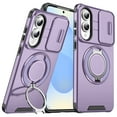 thumbnail image 1 of Dteck Case for Samsung Galaxy S25 Edge ,Military Grade Built-in Kickstand Cover Magnetic Rotate Ring Holder Heavy Duty TPU+PC Shockproof Drop Protect Phone Case for Galaxy S25 Edge,Purple, 1 of 9