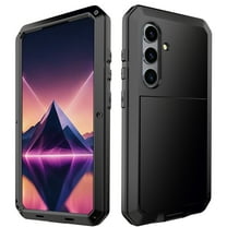 Dteck Case for Samsung Galaxy S25,Heavy Duty Shockproof Rugged Case with Built-in Glass Screen Protector, 360 Full Body DustProof Protective Cover for Samsung Galaxy S25, Black