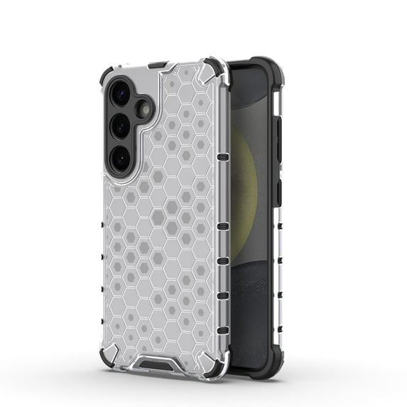 Dteck Case for Samsung Galaxy S25, Shockproof TPU Lining Pattern Phone Case, Four-Corner Protection and Anti-Fall Protection Soft TPU Rubber Phone Cover for Samsung Galaxy S25 , White