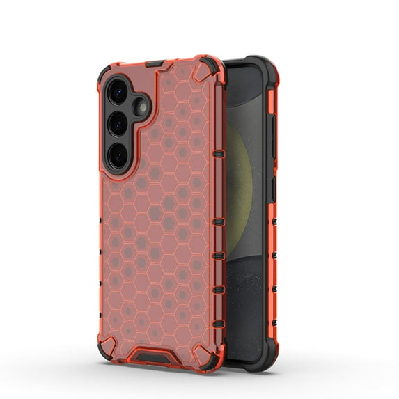 Dteck Case for Samsung Galaxy S25, Shockproof TPU Lining Pattern Phone Case, Four-Corner Protection and Anti-Fall Protection Soft TPU Rubber Phone Cover for Samsung Galaxy S25 , Red
