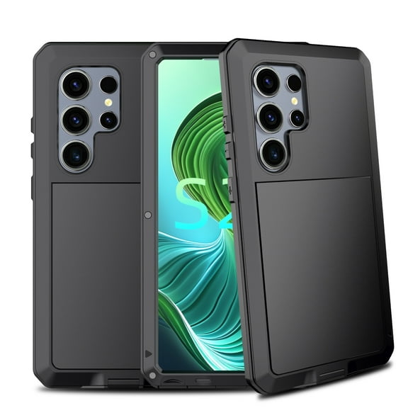 Dteck Case for Samsung Galaxy S25 Ultra,Heavy Duty Shockproof Rugged Case with Built-in Glass Screen Protector, 360 Full Body DustProof Protective Cover for Samsung Galaxy S25 Ultra, Black