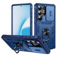 thumbnail image 1 of Dteck Case for Samsung Galaxy S25 Ultra with Slide Lens Cover, Shockproof Finger Ring Holder Stand, Military Grade Drop Protection fit Magnetic Car Mount for Samsung Galaxy S25 Ultra,Blue, 1 of 9