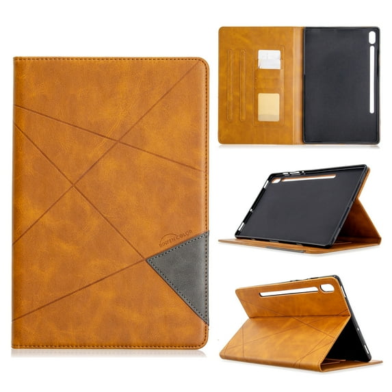 Dteck Case for Samsung Galaxy S6 10.5" SM-T860 T865 (2019 Released),Magnetic Leather Wallet Card Holder Kickstand Folio Shockproof Cover 10.5-inch,Yellow