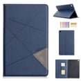 thumbnail image 1 of Dteck Case for Samsung Galaxy Tab A 10.1" SM-T510 (2019 Released), Luxury Leather Rhombus Patterned Wallet Card Holder Cover Folio Protective Kickstand Cover,Blue, 1 of 5