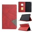 thumbnail image 1 of Dteck Case for Samsung Galaxy Tab A 8.0" SM-T290 (2019 Released), Luxury Leather Rhombus Patterned Wallet Card Holder Cover Folio Protective Kickstand Cover,Red, 1 of 5