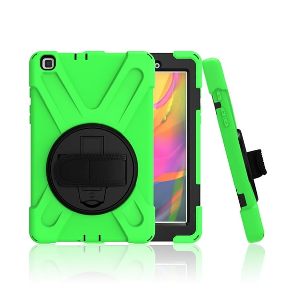 Dteck Case For Samsung Galaxy Tab A 8.0 SM-T290 T295 (2019 Released), Shockproof Armor Heavy Duty Drop Protection Shield Cover Kickstand Handstrap Palmstrap Rubber Hard Case 8 inches,Green