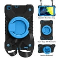 thumbnail image 1 of Dteck Case for Samsung Galaxy Tab A 8.0 SM-T290/T295/T297 (2019), Heavy Hybrid Rugged Shockproof Case with Handle Kickstand/Adjustable Shoulder Strap, Black+Blue, 1 of 7