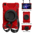 thumbnail image 1 of Dteck Case for Samsung Galaxy Tab A 8.0 SM-T290/T295/T297 (2019), Heavy Hybrid Rugged Shockproof Case with Handle Kickstand/Adjustable Shoulder Strap, Red+Black, 1 of 7