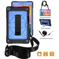 thumbnail image 1 of Dteck Case For Samsung Galaxy Tab A 8.0 T290 T295 (2019 Released) 8-inch,Heavy Duty Shockproof Rubber Hybrid Hard 3-Layer Protection Cover with Hand/ Shoulder Strap,Black+Blue, 1 of 6