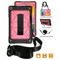 thumbnail image 1 of Dteck Case For Samsung Galaxy Tab A 8.0 T290 T295 (2019 Released) 8-inch,Heavy Duty Shockproof Rubber Hybrid Hard 3-Layer Protection Cover with Hand/ Shoulder Strap,Black+Rose, 1 of 6