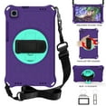 thumbnail image 1 of Dteck Case for Samsung Galaxy Tab A 8.0-inch T290 T295 (2019 Released) ,Shockproof Rubber Hybrid EVA Protection Hand /Shoulder Strap Hard Kickstand Back Cover,Purple+Mint, 1 of 6