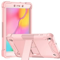 Dteck Case for Samsung Galaxy Tab A 8-inch SM-T290 T295 (2019 Released),3-Layers Multi-functional Case Shockproof Rubber Case Hybrid Hard Kickstand Protective Cover without Screen Protector,Rosegold