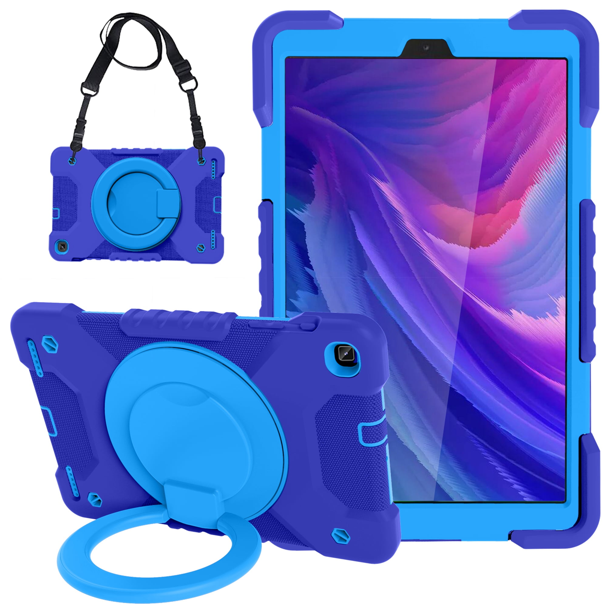 Dteck Case for Samsung Galaxy Tab A 10.1 inch SM-T510/T515/T517 (2019),  Heavy Hybrid Rugged Shockproof Case with Handle Kickstand/Adjustable  Shoulder ...