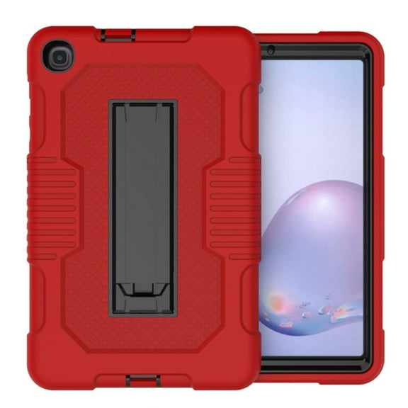 Dteck Case for Samsung Galaxy Tab A 8.4" SM-T307 (2020 Released),Shockproof Armor Rugged Rubber Case Hybrid Hard PC Protective Stand Cover (Without Built-in Screen Protector),Red+Black