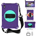 thumbnail image 1 of Dteck Case for Samsung Galaxy Tab A 8.4-inch T307 (2020 Released) ,Shockproof Rubber Hybrid EVA Protection Hand /Shoulder Strap Hard Kickstand Back Cover,Purple+Mint, 1 of 6