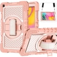 thumbnail image 1 of Dteck Case for Samsung Galaxy Tab A7 10.4" SM-T500 T505 (2020 Released) 10.4-inch,Shockproof Rubber 3-Layers Protection Case Hybrid Kickstand Cover with Hand & Shoulder Strap,Rosegold, 1 of 9