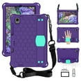 thumbnail image 1 of Dteck Case for Samsung Galaxy Tab A7 10.4" SM-T500 T505 2020 Released 10.4-inch,Shockproof Rubber Kickstand Handle Silicone Cover With Shoulder Strap,Purple+Aqua, 1 of 6