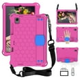 thumbnail image 1 of Dteck Case for Samsung Galaxy Tab A7 10.4" SM-T500 T505 2020 Released 10.4-inch,Shockproof Rubber Kickstand Handle Silicone Cover With Shoulder Strap,Rose+Blue, 1 of 6