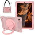 thumbnail image 1 of Dteck Case for Samsung Galaxy Tab A7 10.4 SM-T500/T505/T507 (2020), Heavy Hybrid Rugged Shockproof Case with Handle Kickstand/Adjustable Shoulder Strap, Rosegold, 1 of 7