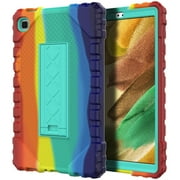 Dteck Case for Samsung Galaxy Tab A7 Lite 8.7-Inch 2021 Release Tablet Model (SM-T225/T220), Heavy Duty Rugged Shockproof Case High Impact Protective Cover with Kickstand,Rainbow C